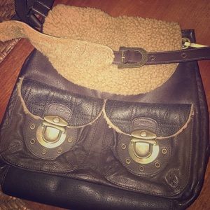 UGG leather and Sherpa pocketbook